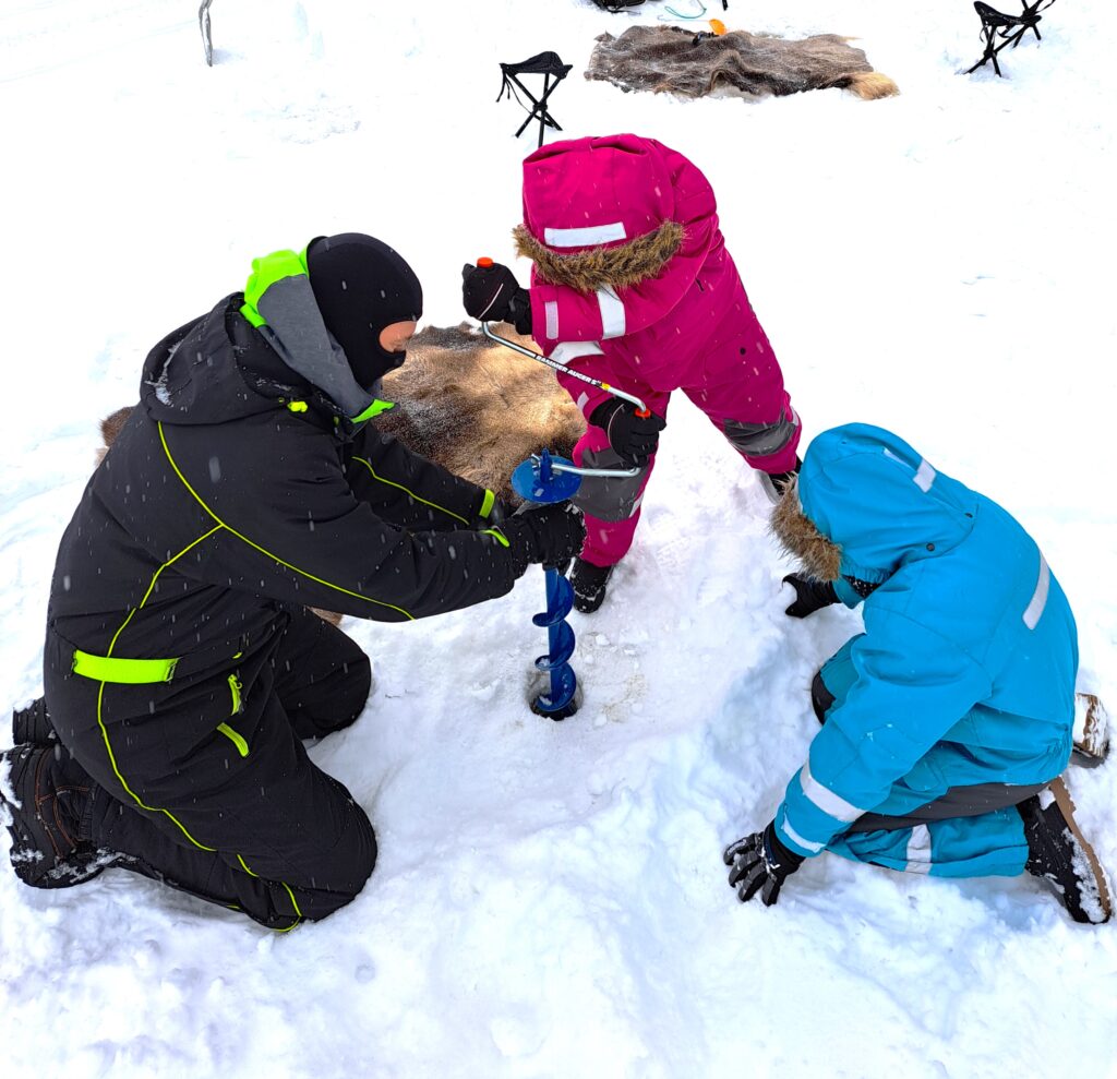 ice fishing in Rovaniemi