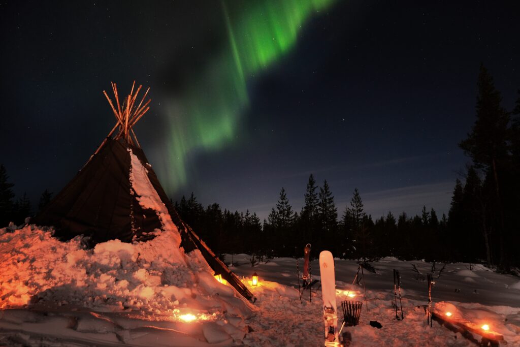 aurores boréales à Rovaniemi