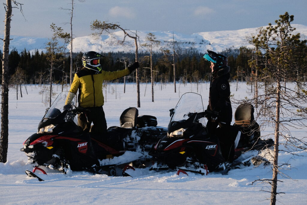 multi-day snowmobiling in Lapland
