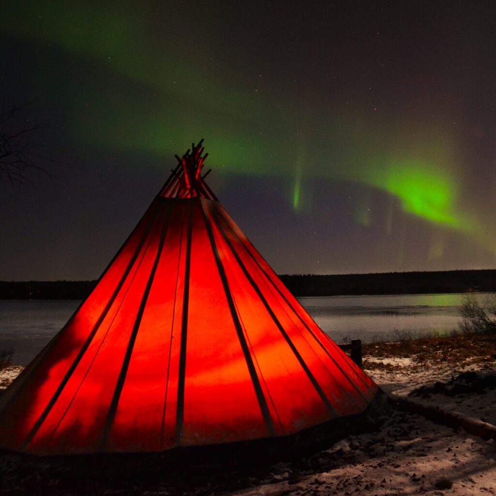 aurores boréales en Laponie