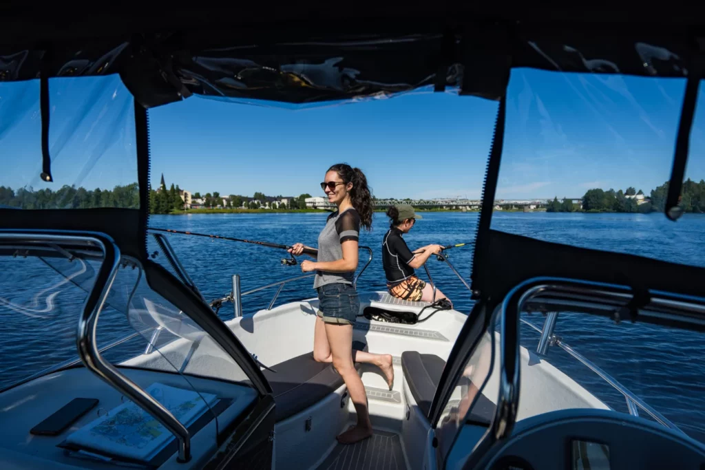 fishing in summer in Rovaniemi