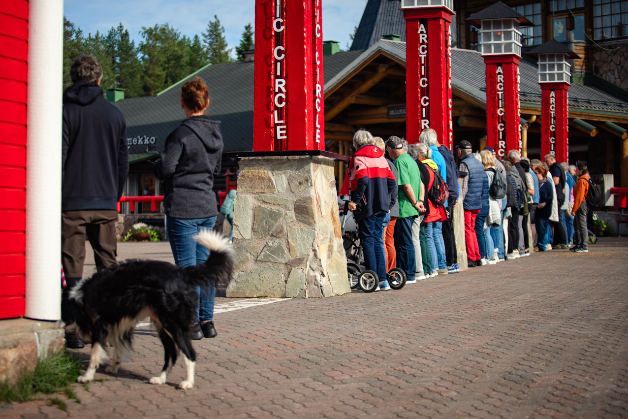 santa claus village crowded